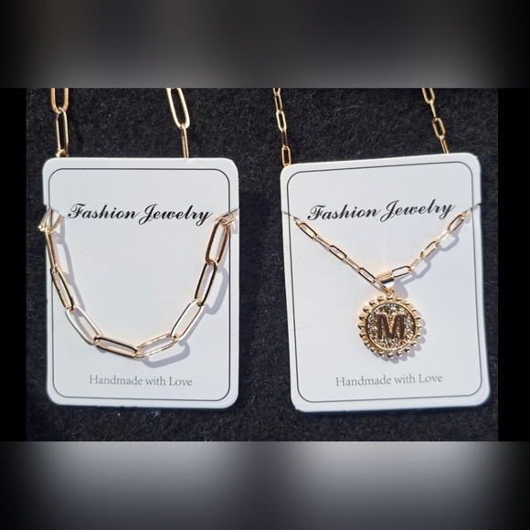Two necklace and pendant with Letter "M". - Picture 4 of 4